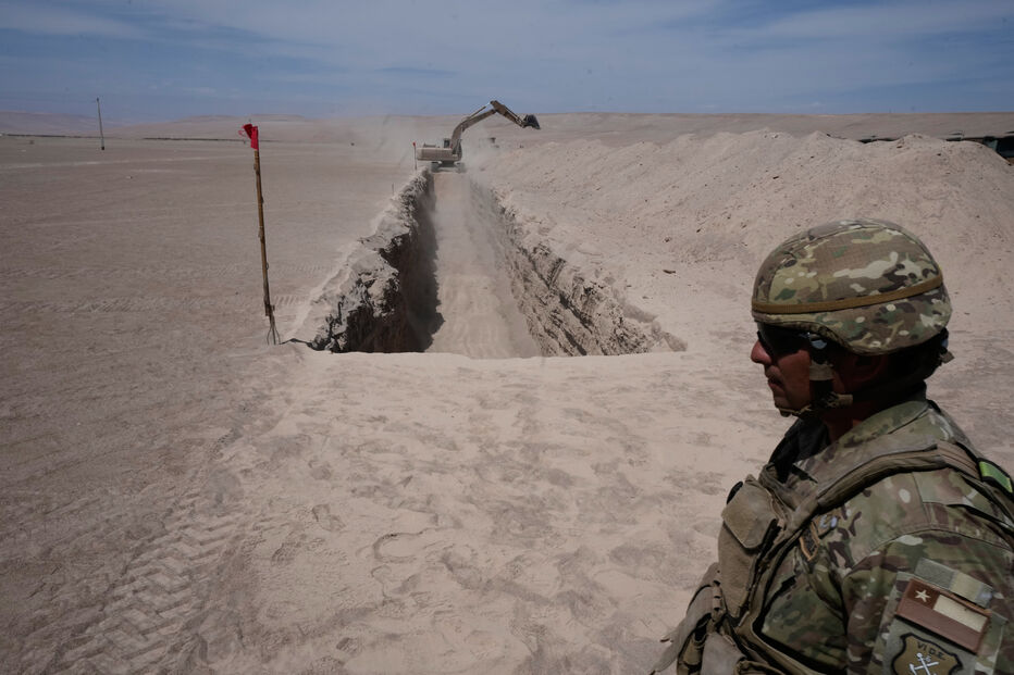 Construção de barreira na fronteira do Chile