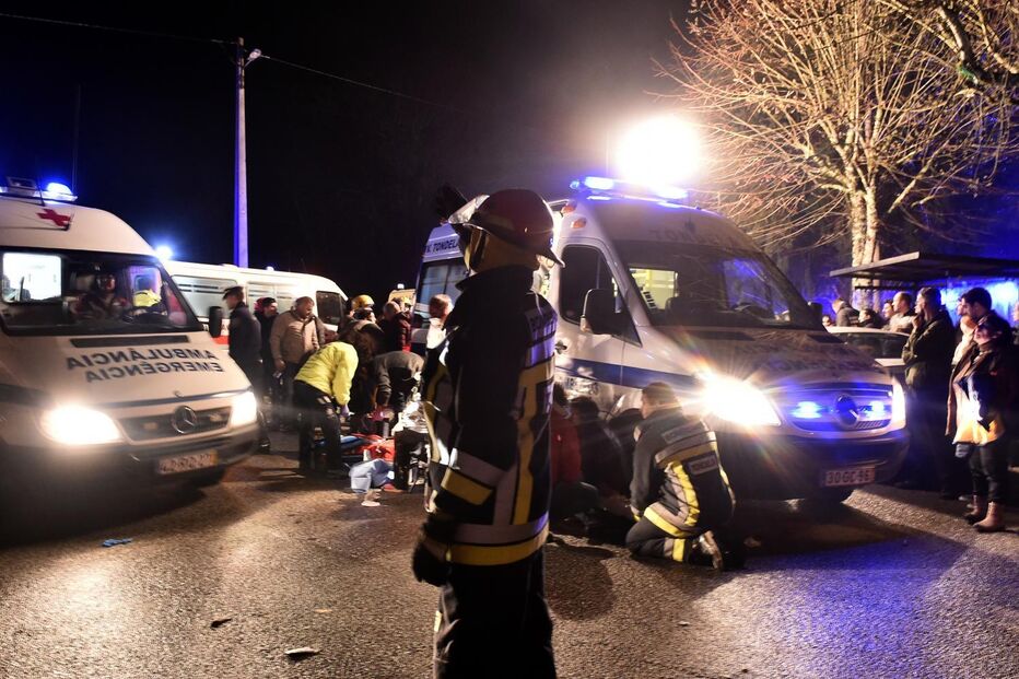 Ocorrência mobilizou grandes meios para o local, dada a dimensão da tragédia