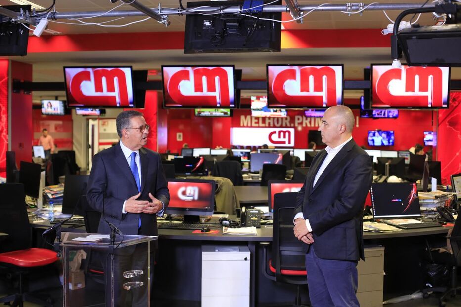 Presidente da República visita redação do Correio da Manhã no 47.º aniversário do CM.
