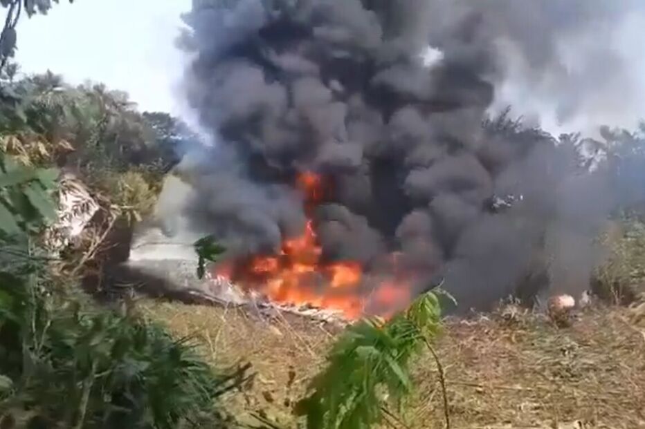 Avião militar colombiano cai em Puerto Leguízamo