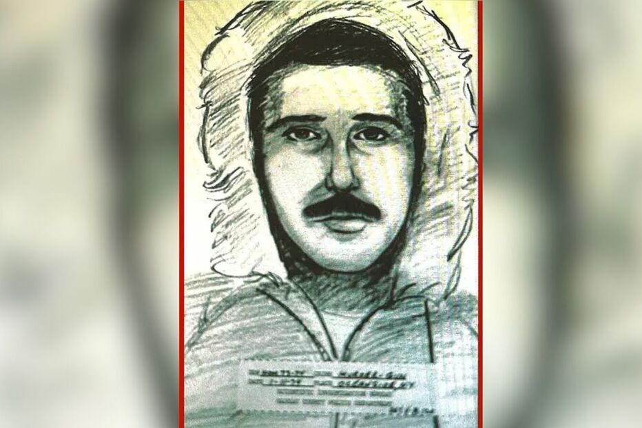 Retrato-robô feito pela polícia em 1974