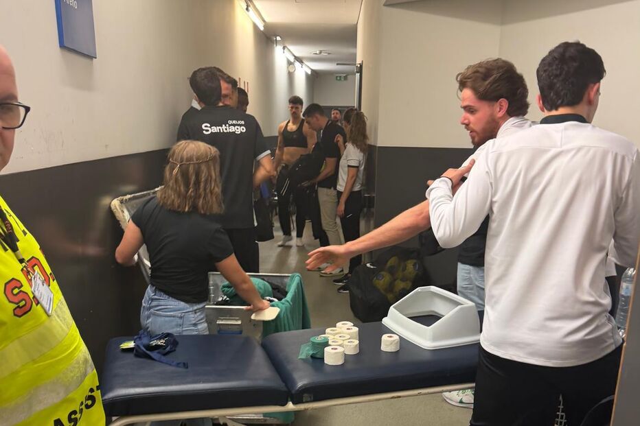 Jogadores precisaram de ser assistidos