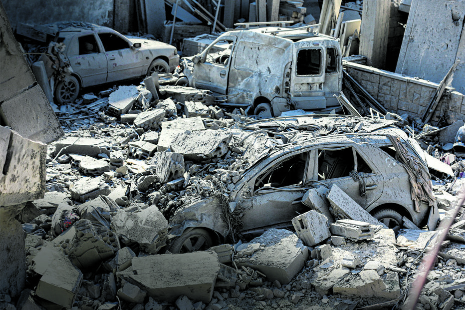 Destruição em Beirute após conflito entre Israel e Hezbollah