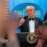 Donald Trump em conferência de imprensa