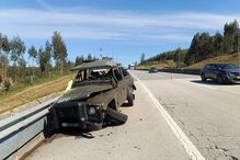 Dois militares feridos em capotamento na A13 em Tomar