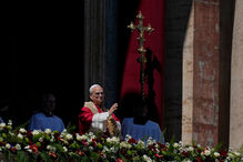 Papa Leão XIV discursa para os fiéis