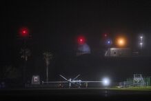 Drone MQ-9 Reaper dos EUA na Base Aérea das Lajes, Açores