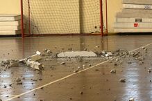 Vento forte arranca telhado do quartel dos Bombeiros de São Brás de Alportel