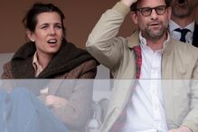 Charlotte Casiraghi e o escritor Nicolas Mathieu juntos num evento