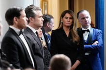 Melania Trump e convidados num jantar dos correspondentes da Casa Branca