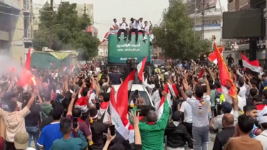 Iraque celebra qualificação para o Mundial de futebol em Bagdade 