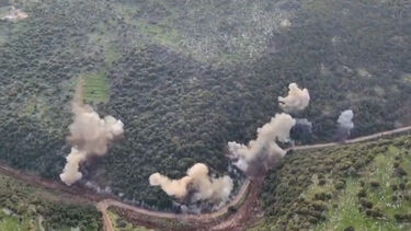 Forças de Defesa de Israel divulgam imagens de ataques no sul do Líbano 