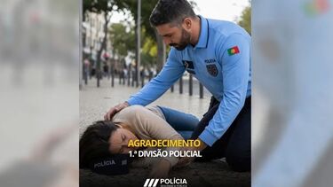 PSP presta auxílio a mulher que sofreu aneurisma cerebral em plena via pública em Lisboa