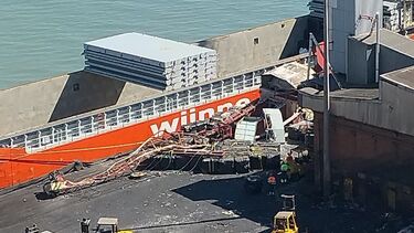 Queda de grua faz um ferido no Porto de Lisboa