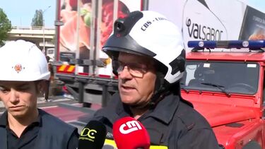 Um ferido em incêndio em antiga fábrica de Coimbra