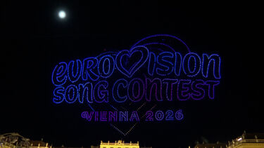Drones iluminam céu de Viena para promover Eurovisão 