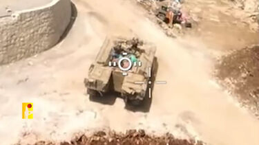 Vídeo mostra ataque de drone contra tanque israelita no sul do Líbano