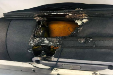 Mala de viagem ficou danificada no incêndio