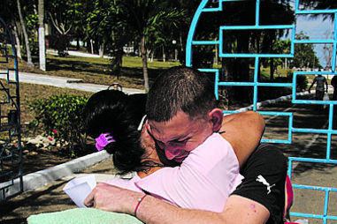 Preso reencontra família