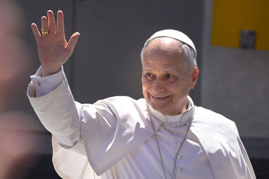 Papa Leão XIV durante a missa de Páscoa