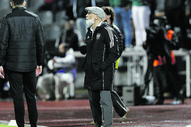 Álvaro Pacheco no jogo de segunda-feira, em Rio Maior
