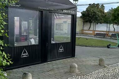 Local no Montijo onde os dois jovens foram atingidos a tiro