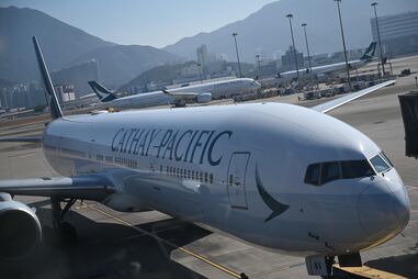 Avião da companhia aérea Cathay Pacific