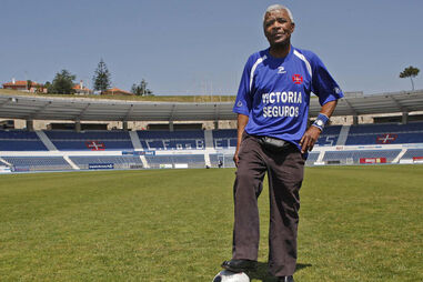 Vicente Lucas no Estádio do Restelo, palco que pisou durante muitos anos