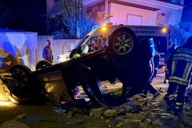 Despiste de carro em Ribeirão
