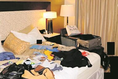 Cenário do crime mostra terror na morte de Carlos Castro. Este era o quarto de hotel onde estava hospedado o português