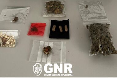 Estupefacientes apreendidos pela GNR aos dois detidos