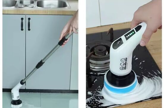 Escova elétrica 9 em 1 facilita a limpeza de espaços na casa