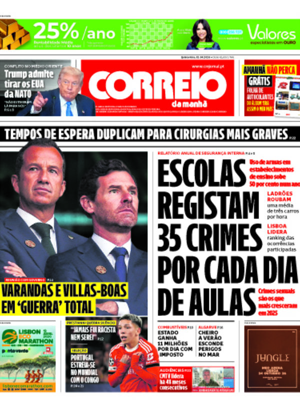Capa do jornal