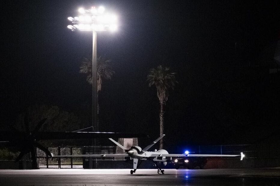 Base das Lajes recebe pela segunda noite consecutiva um drone MQ-9 Reaper dos EUA