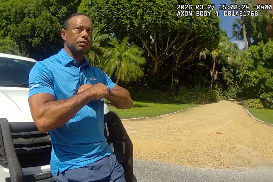 Tiger Woods filmado por bodycam durante investigação