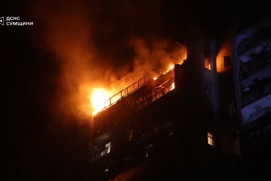 Ataque russo com drones atinge Sumy e faz pelo menos sete feridos 