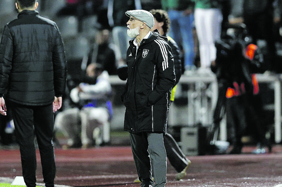 Álvaro Pacheco no jogo de segunda-feira, em Rio Maior