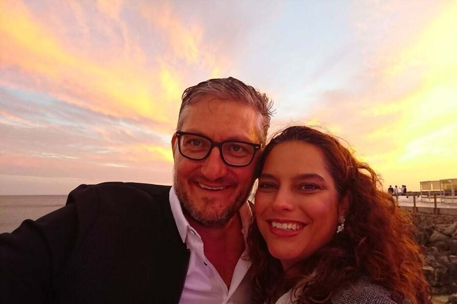 Tim Vieira e a mulher Lídia Vieira