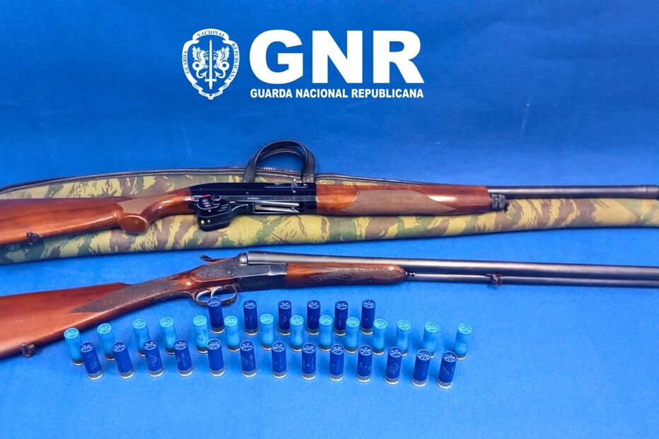 GNR apreende armas e munições em Grândola, suspeito de violência doméstica é arguido