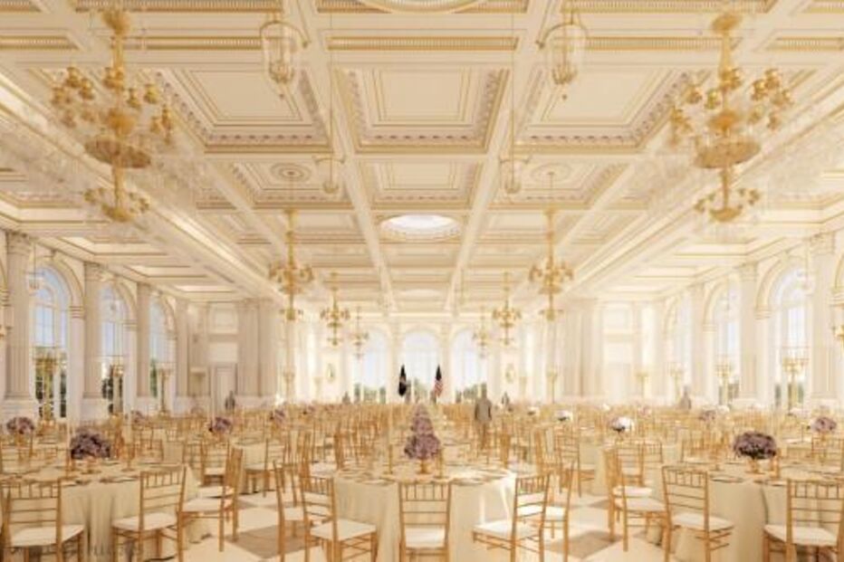 Salão de baile que Trump quer construir na Casa Branca, em Washington, D.C., nos EUA