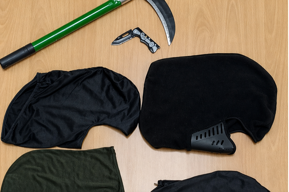 A Polícia de Segurança Pública apreende armas e disfarces