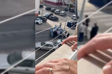 Carro da PSP capota após forte colisão no Seixal. Dois polícias ficaram feridos