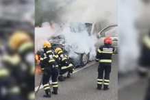 Carro incendeia-se na A44 em Vila Nova de Gaia 
