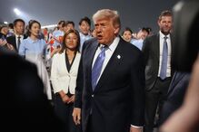 Donald Trump na chegada à China