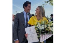 Daniela Figo, filha de Luís Figo, recebe diploma de Medicina na Universidade de Navarra