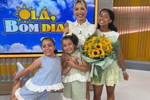 Apresentadora celebra aniversário no 'Bom Dia' com as filhas em direto