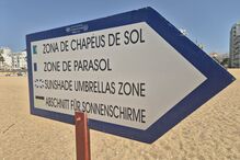 Indicações para zona de chapéus de sol na praia