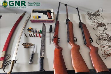 GNR apreendeu diversas armas proibidas em Ponte da Barca