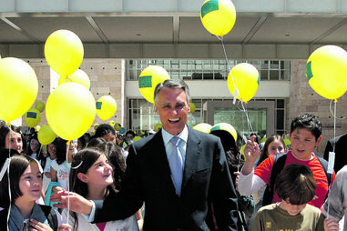 Antigo Presidente da República, Cavaco Silva, no Dia da Europa, em 9 de Abril de 2007