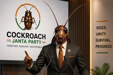 Símbolo do Partido Popular da Barata (imagem feita com Inteligência Artificial)